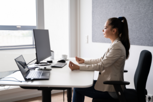  sitting in office chair